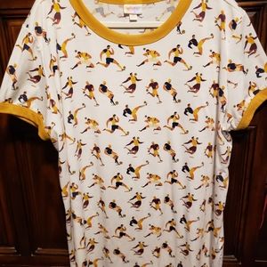 LuLaRoe Soccer Liv top 3X